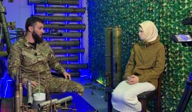 Офицер ОМОН «АХМАТ-Крепость» (на транспорте) стал гостем телерубрики «Герои СВО»