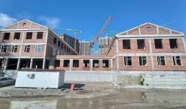 В районе им. В. Путина в Грозном продолжается строительство школы по нацпроекту