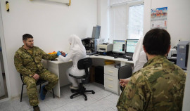 Военнослужащие минометной батареи Росгвардии стали участниками донорской акции в Грозном