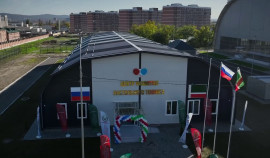 В Грозном открыли новый модульный спортзал для настольного тенниса