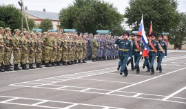 В Гудермесе новобранцы Росгвардии торжественно присягнули на верность Отечеству