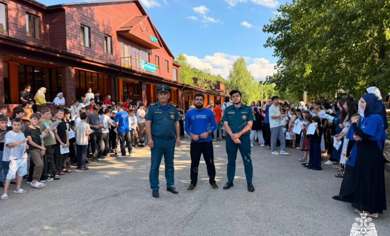 В детских лагерях Чеченской Республики прошли уроки безопасности