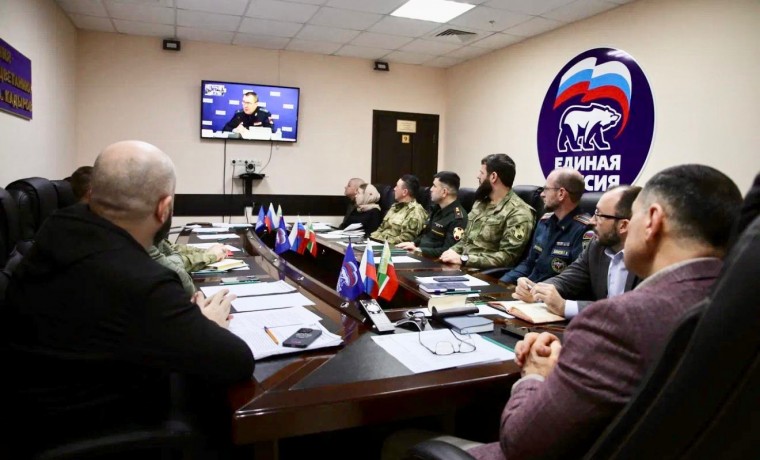 Росгвардеец принял участие в селекторном совещании по подготовке «Диктанта Победы» в Грозном